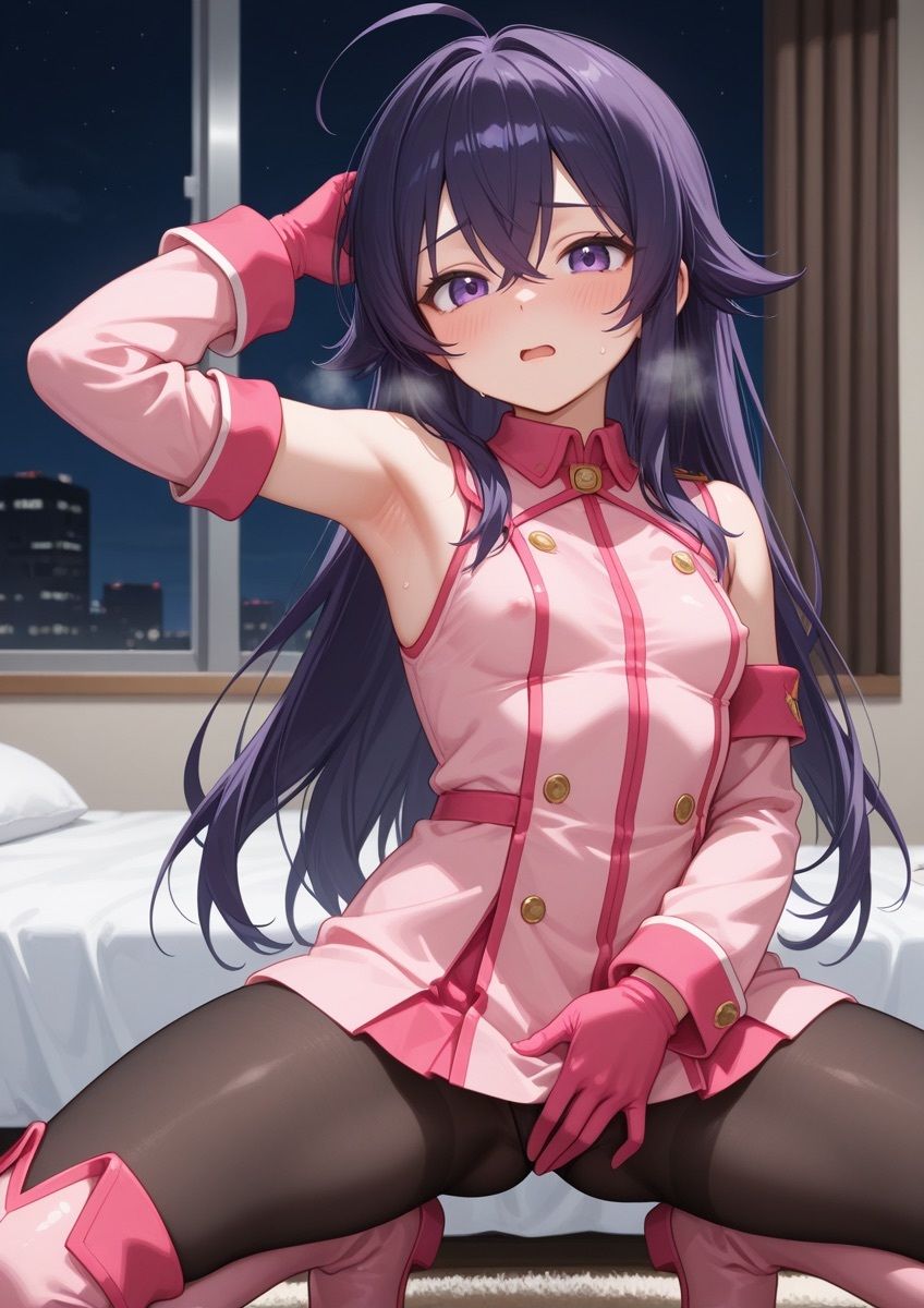 ミリタリー風の衣装の女の子がセクシーポーズで押し倒されてるやつ 1 画像8
