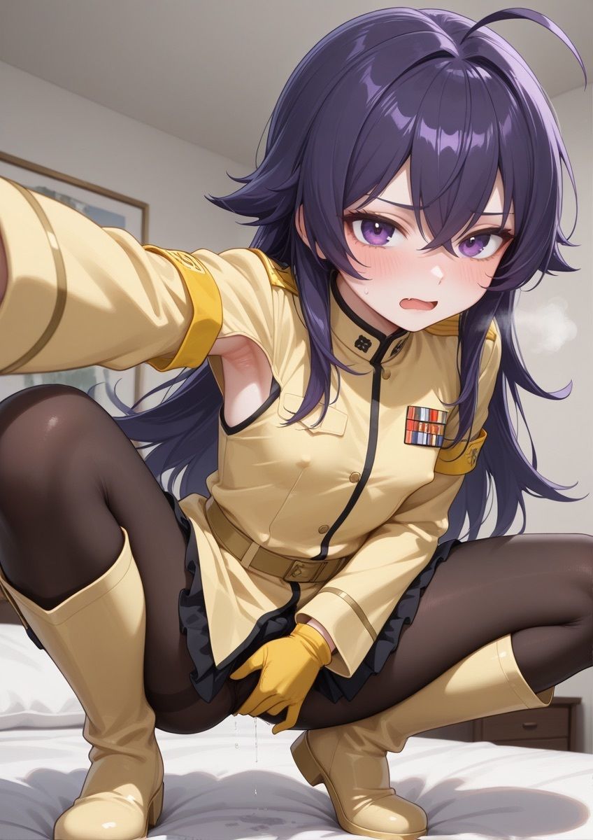 ミリタリー風の衣装の女の子がセクシーポーズで押し倒されてるやつ 1 画像10