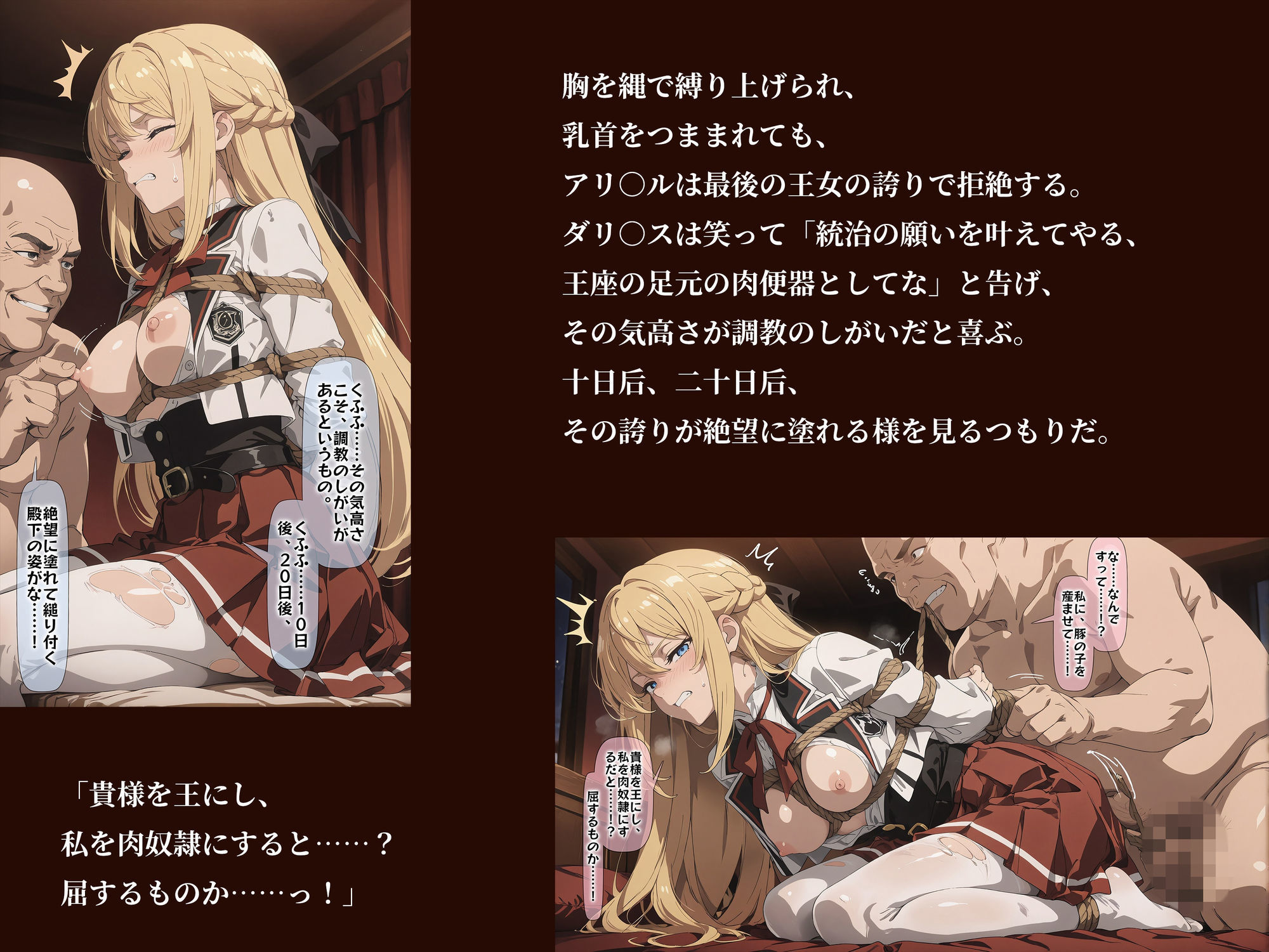 【無職○生】【アリ○ル 496枚＋4mp4】敗北姫アリ○ルの調教記録 〜王冠を奪われ、牝犬として種付けされるまで〜 画像4