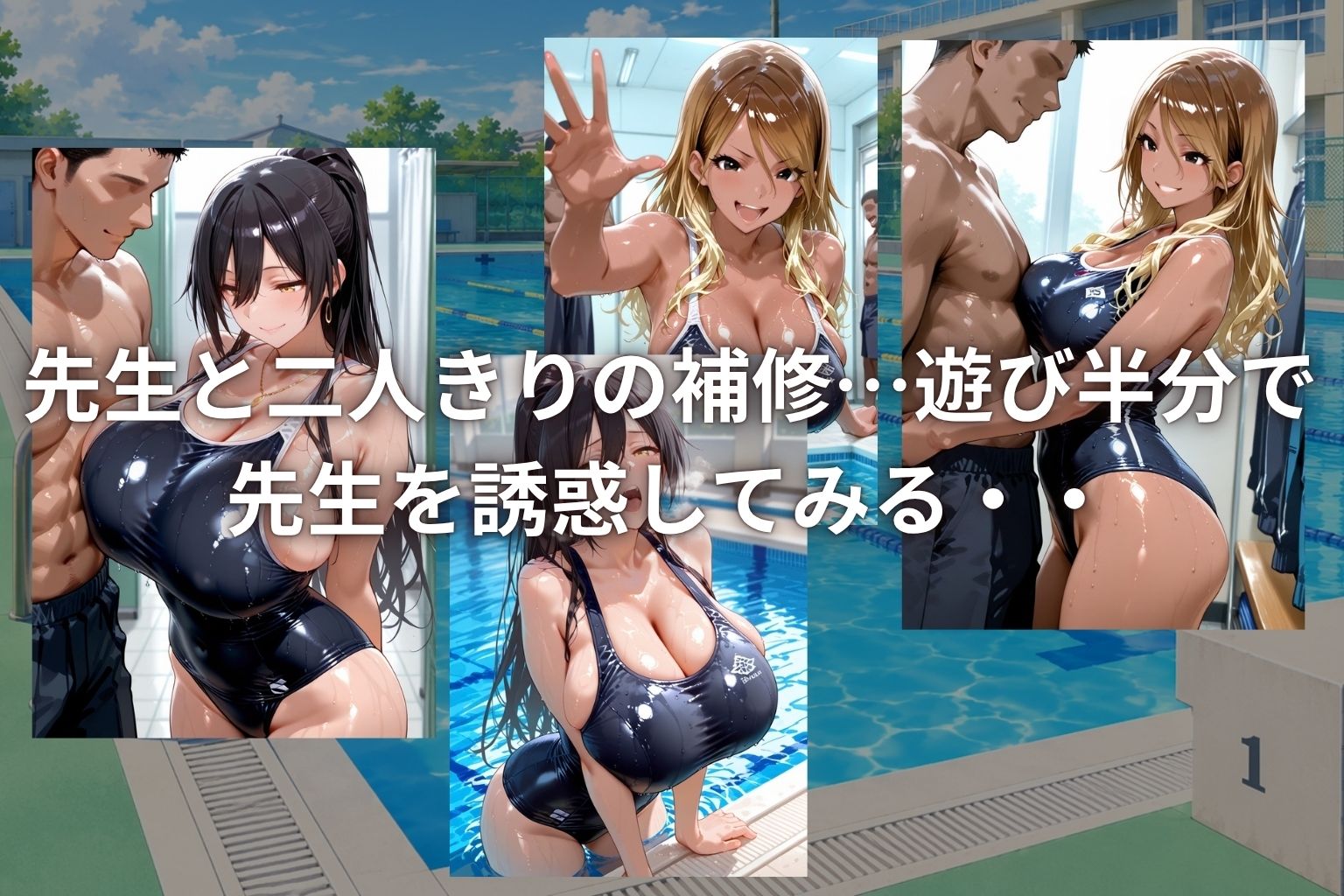 補習の水泳で先生を誘惑したら、容赦なく種付けされた！1