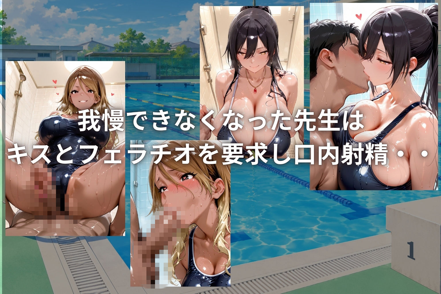 補習の水泳で先生を誘惑したら、容赦なく種付けされた！2