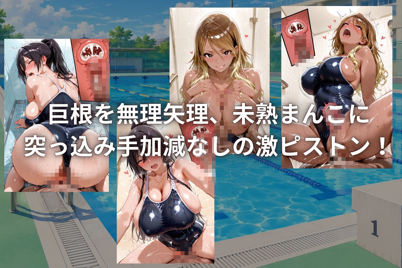 補習の水泳で先生を誘惑したら、容赦なく種付けされた！3