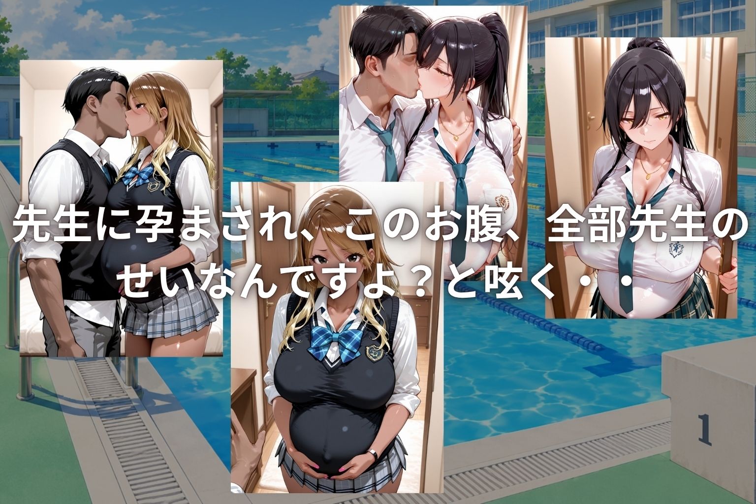 補習の水泳で先生を誘惑したら、容赦なく種付けされた！4