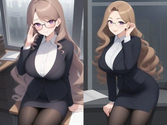 社長室で爆乳メガネ秘書のお姉さん・玲奈（29）と二人きり…出張ホテル・バー・バスルームで朝まで〜有能秘書の淫らな素顔〜【CG292枚収録】の表紙