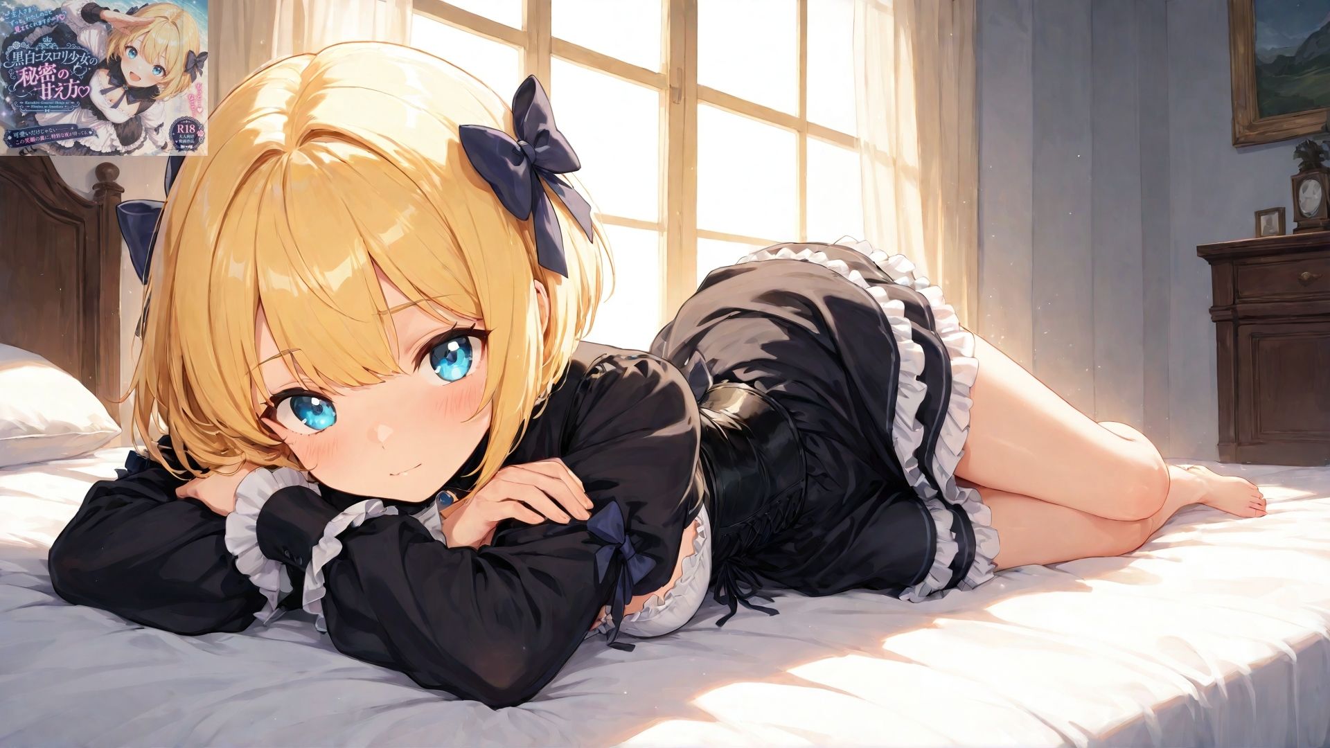 黒白ゴスロリ少女の秘密の甘え方 画像1