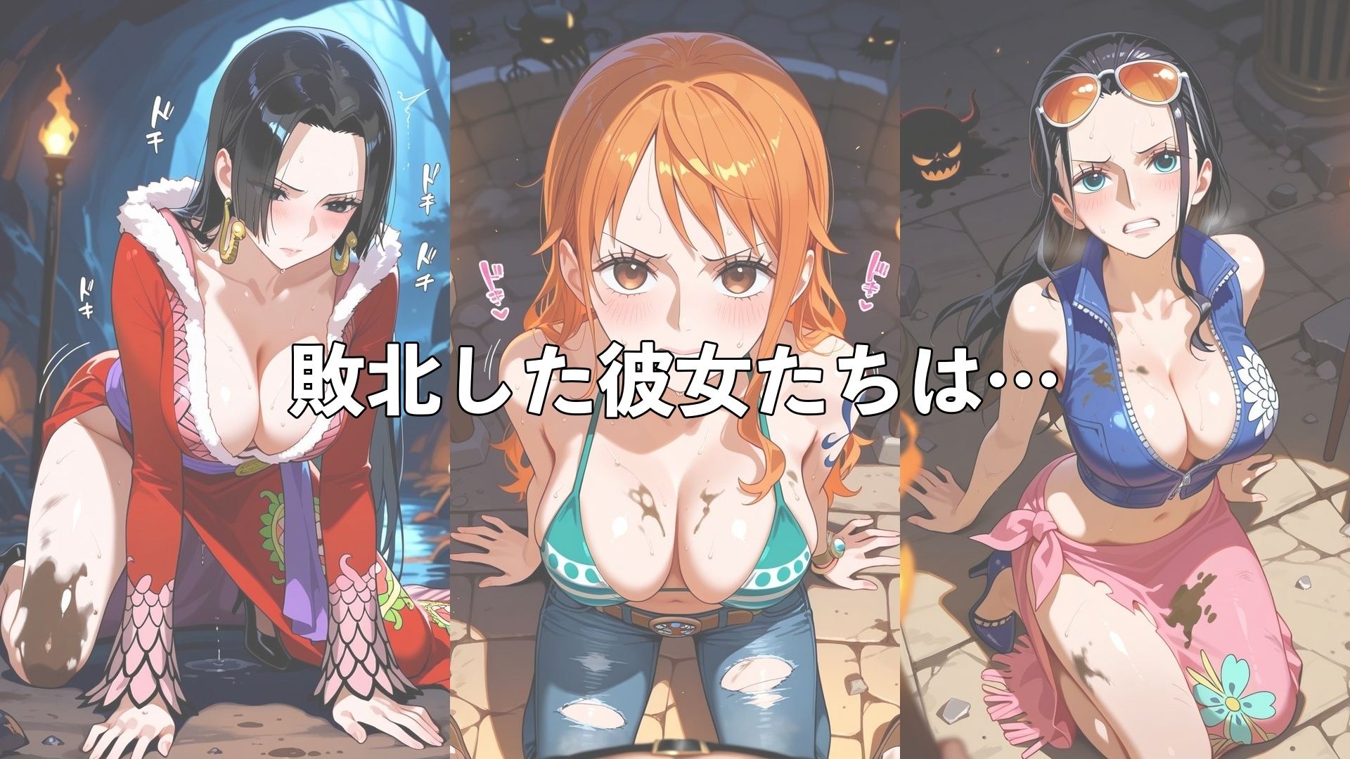 敗北した●ミ＆ハン●ック＆ロ●ンの身体を存分に味わい容赦なく種付け 画像2