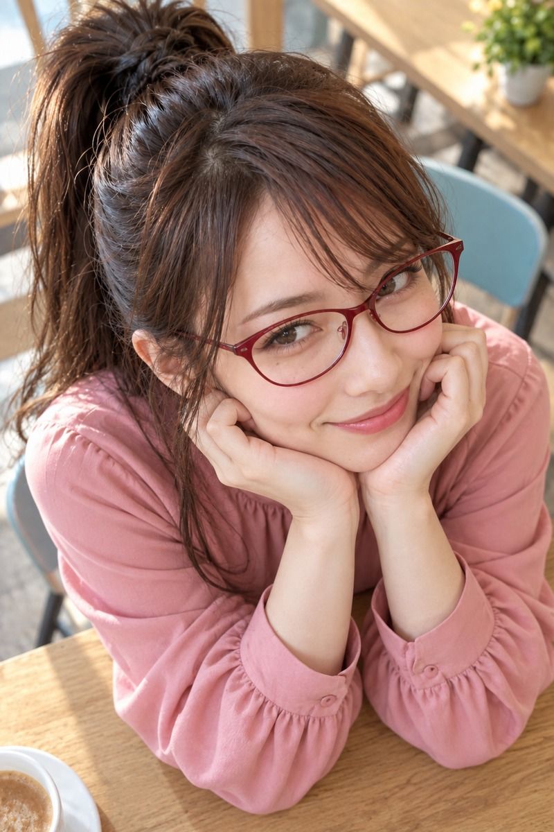 眼鏡の彼女｜まなざしと、ふとした仕草 サンプル3
