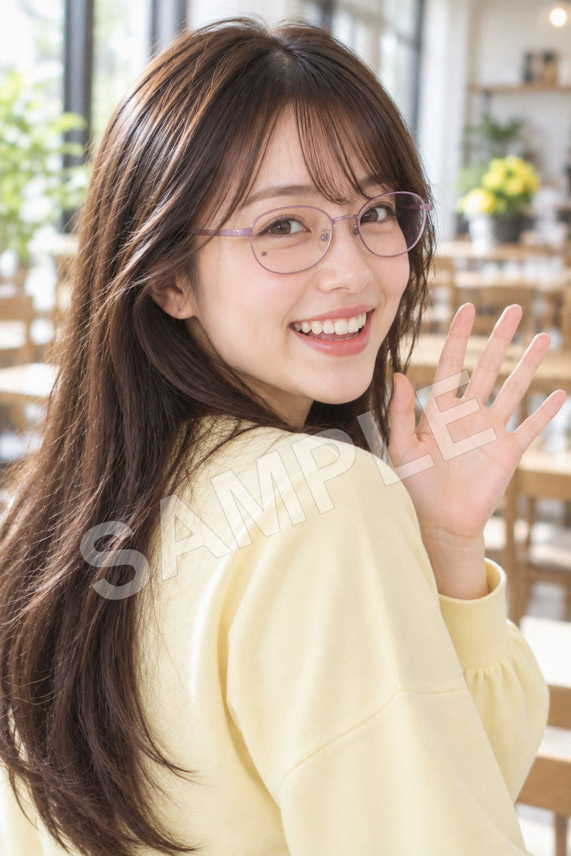 眼鏡の彼女｜まなざしと、ふとした仕草 サンプル5