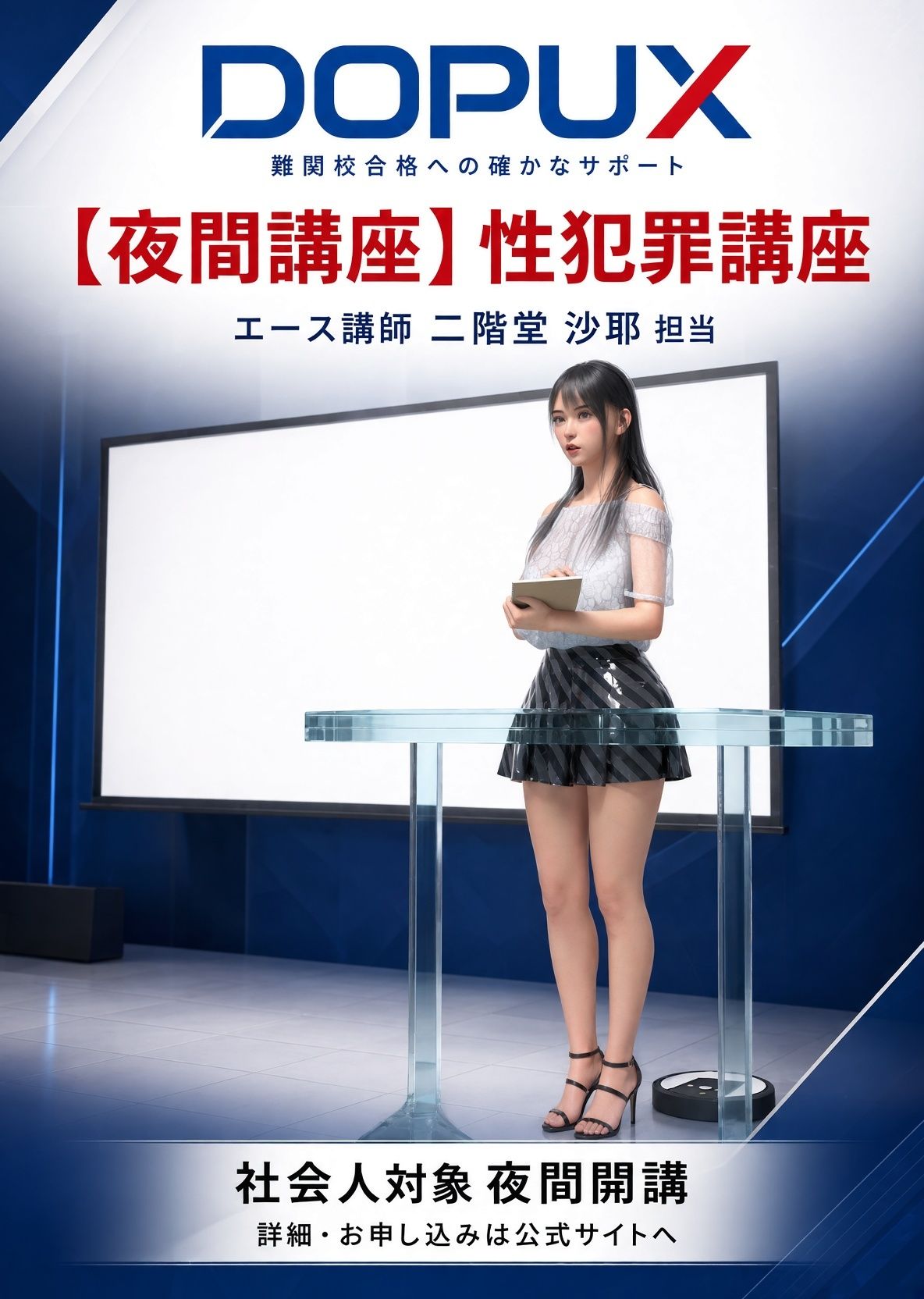 【△20】パンチラガチャ★二階堂 沙耶 大学に進学し強豪予備校『DOPUX（ドピュックス）』で社会人向け講座（性犯罪）を教える名物講師に！（Vol.025:下着盗（窃盗）） 画像1