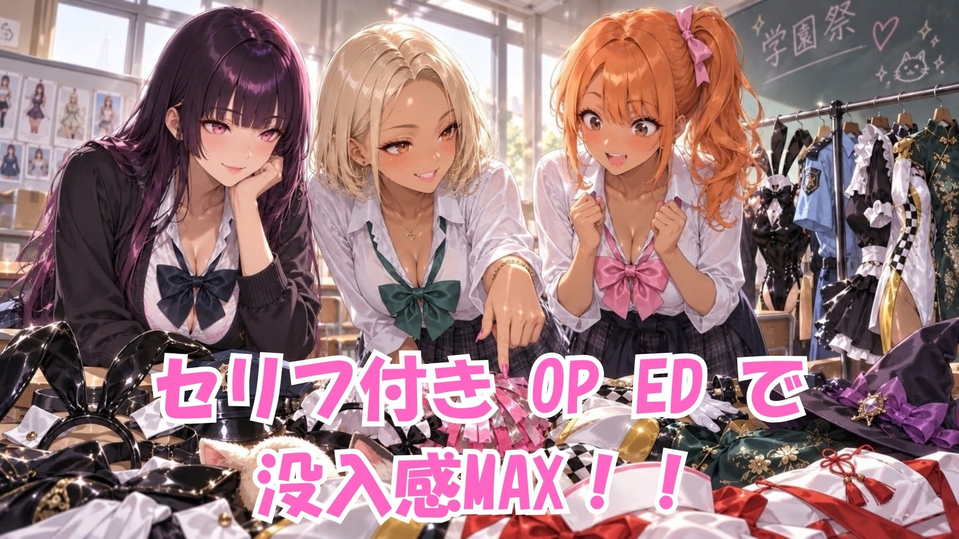【4K高画質】学園祭で選抜されたギャル10人を全員別コスプレで堪能！濃厚中出しセックス10連発！ | 同人データベース