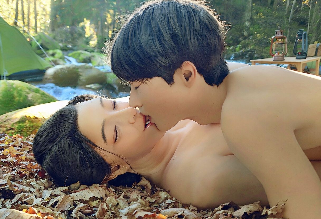 熟れた彼女と、森の奥でふたり。 ― 人妻熟女×年下男・山奥キャンプCG集 ― 画像9