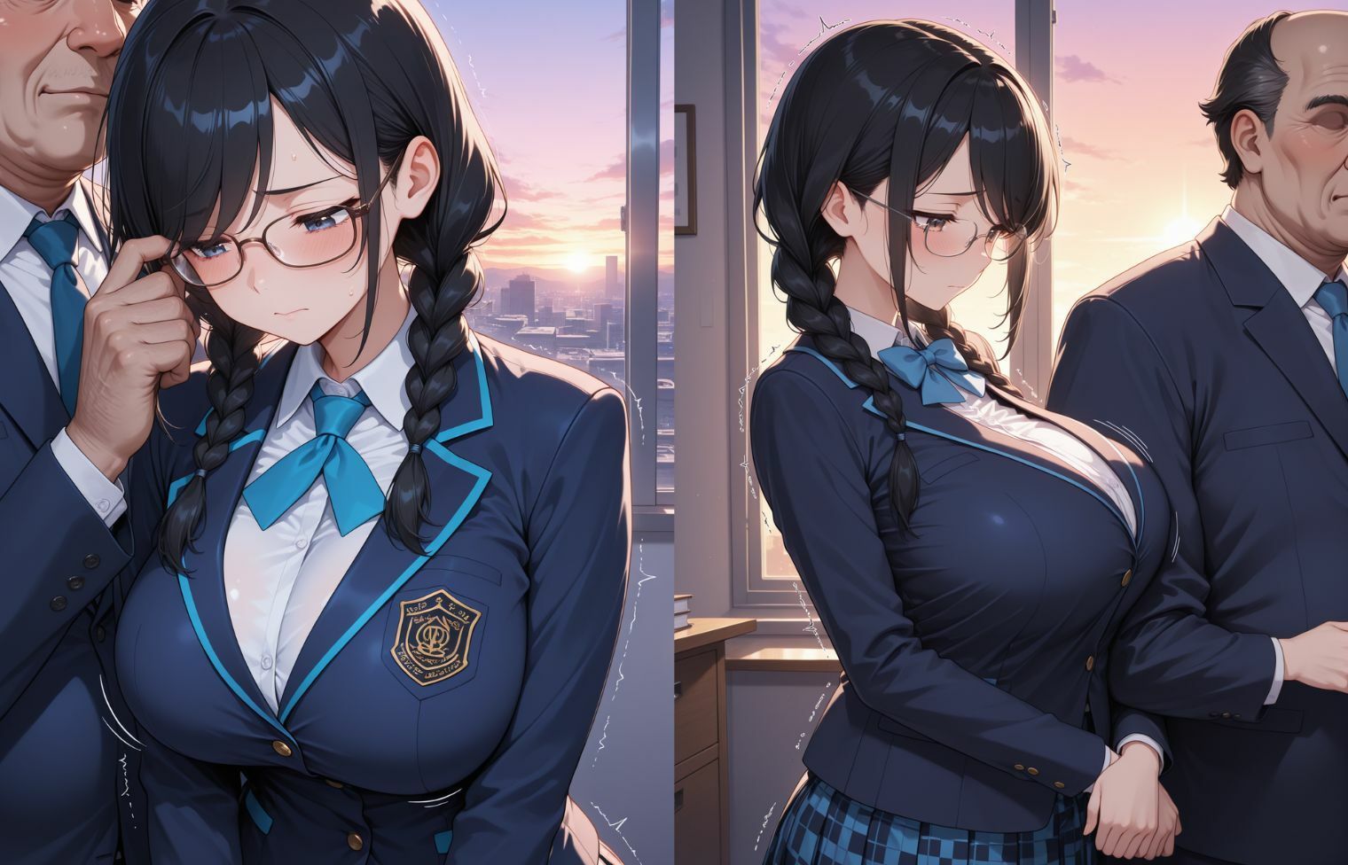 女子校生性指導〜オナニー好き図書委員が校長にバレて犯●れまくる〜 画像4
