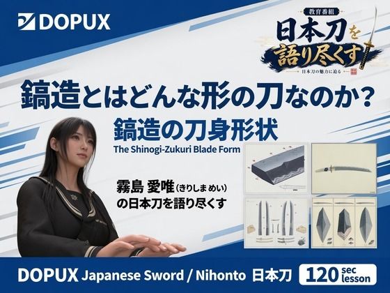 パンチラガチャ★霧島 愛唯（きりしま めい）『日本刀を語り尽くす』第1章-まず「日本刀とは何か」を知る（017-鎬造とはどんな形の刀なのか？）【Ozone_Layer】