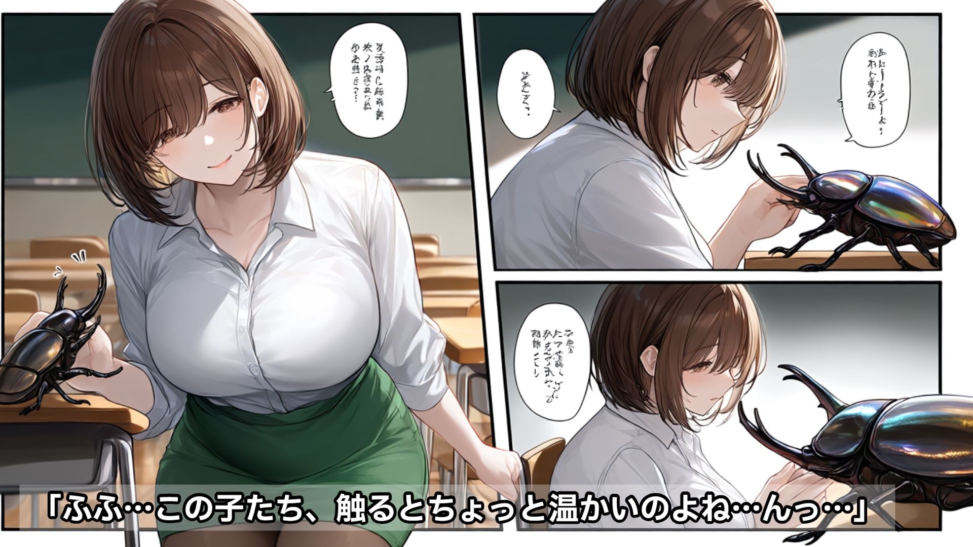 昆虫大好きマチコ先生の柔らかいお尻 サンプル画像 1
