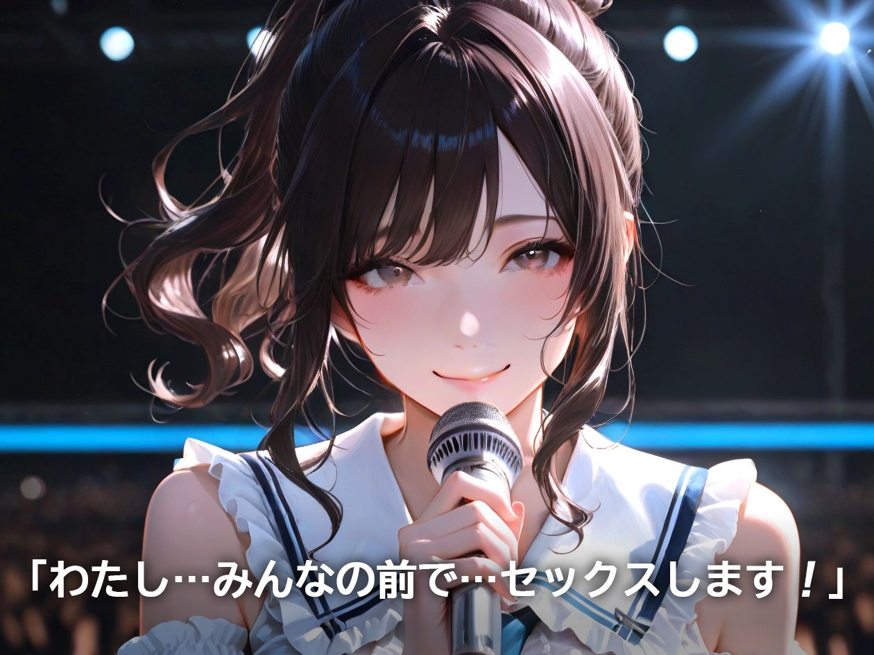【無料エロ漫画】d_833140 【AIのAV動画】中出しアイドルSEXショー ライブとビーチで生本番!(おくみ)