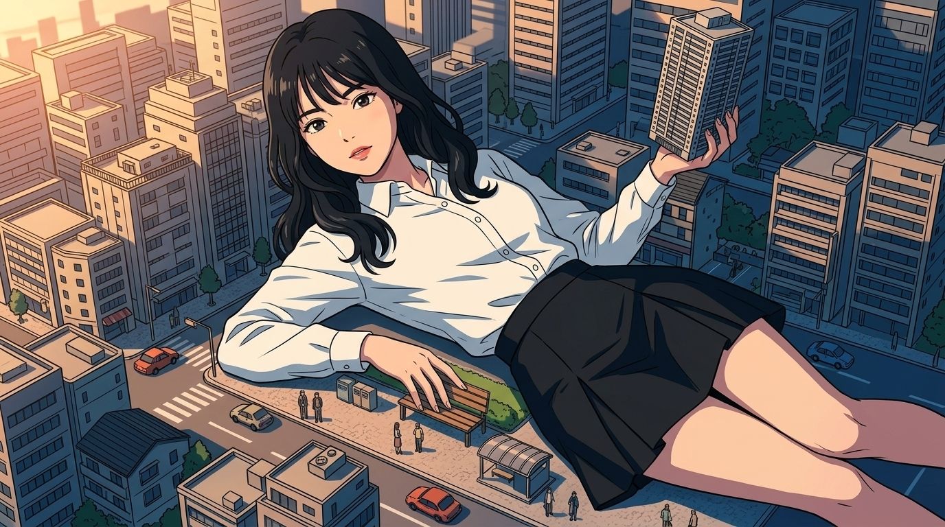 【AIイラスト集II】都市潜伏！巨大OLスーツ特撮ヒロイン - 厳選CGコレクション（12枚/2K高画質）【特典アニメーション動画13本】 サンプル2