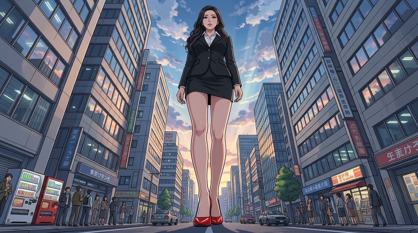 【AIイラスト集II】都市潜伏！巨大OLスーツ特撮ヒロイン - 厳選CGコレクション（12枚/2K高画質）【特典アニメーション動画13本】 サンプル5