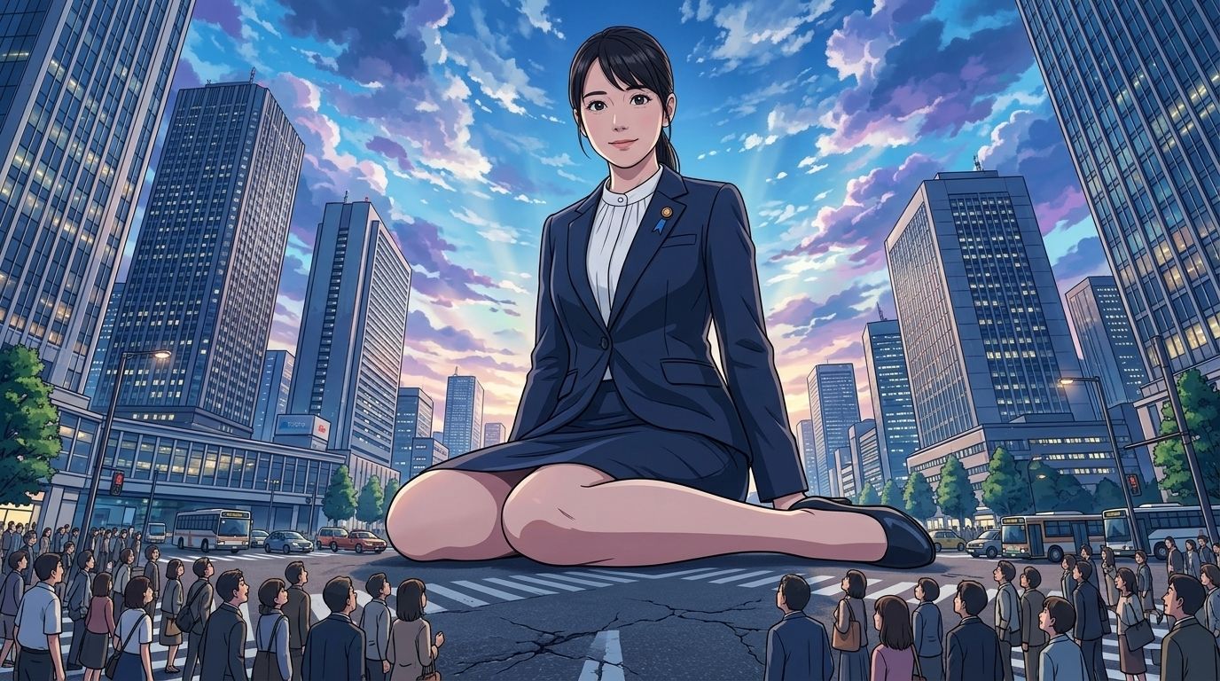 【AIイラスト集III】都市潜伏！巨大OLスーツ特撮ヒロイン - 厳選CGコレクション（12枚/2K高画質）【特典アニメーション動画13本】 サンプル画像 1