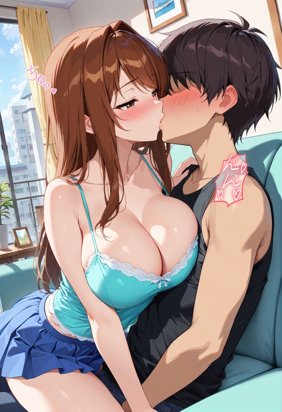 巨乳幼馴染みとメス堕ちえっち サンプル画像 1