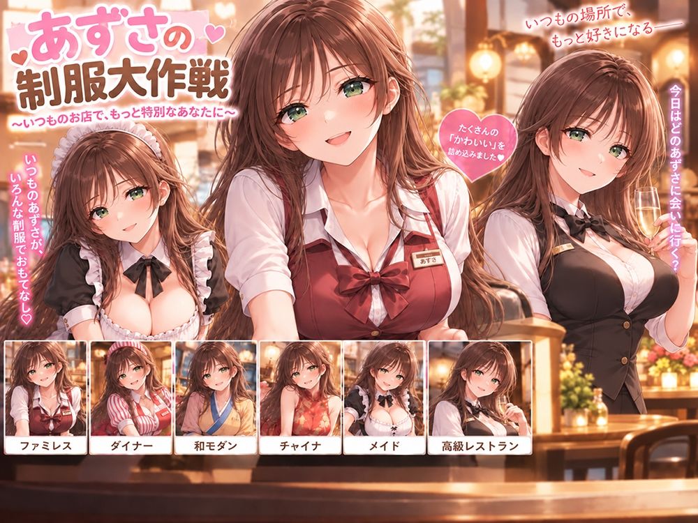 あずさの制服大作戦！？  〜ファミレスで始まる、ちょっと特別な関係〜 画像1
