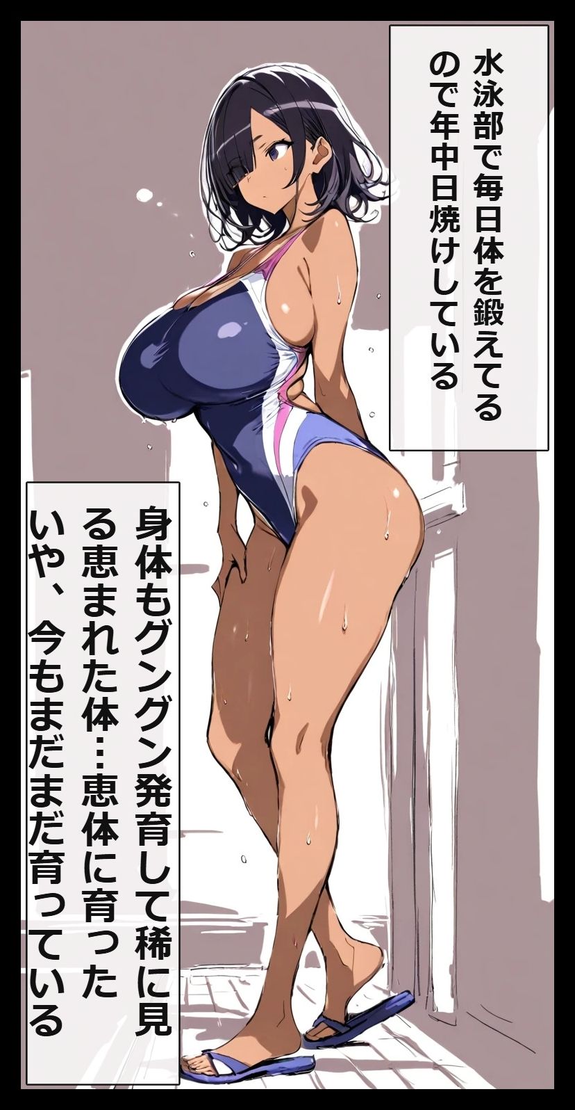 淫魔な妹は下着姿の爆乳乙女(制服・処女) サンプル画像4