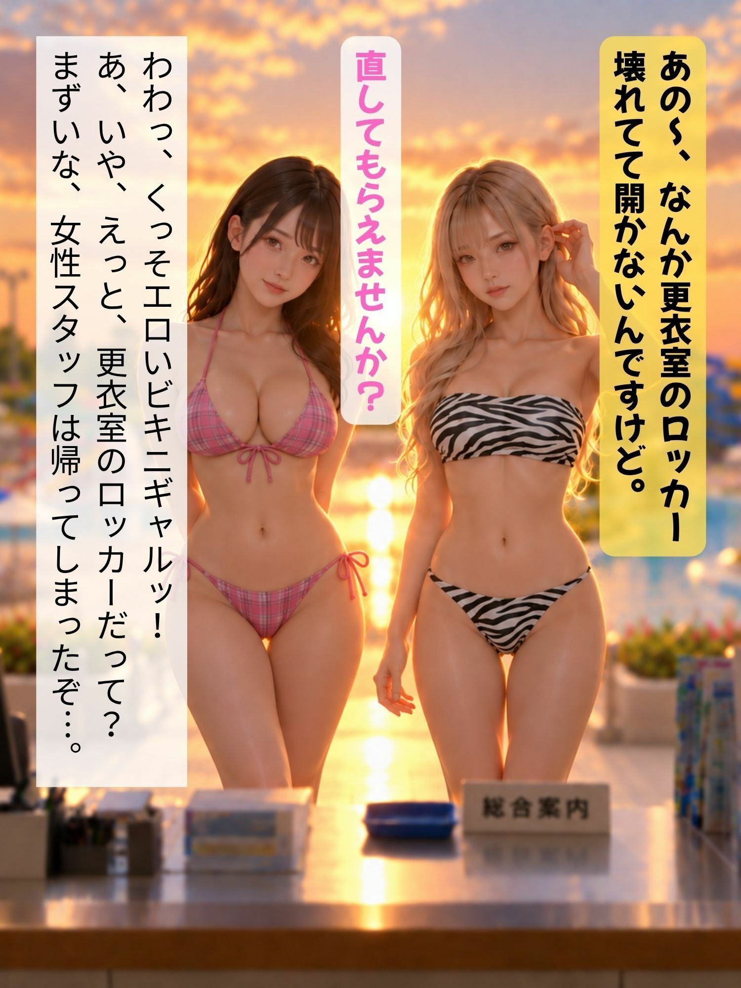 ビキニギャルの誘惑に負けて大金を奪われたマゾの話【色仕掛け】【足コキ】【寸止め】【マゾオナニー】 画像2