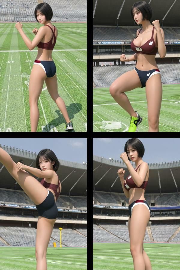 【▲200】『理想の彼女を3DCGで作ります』から生まれたバーチャルアイドル「彩倉陸(あやくらりく)」の陸上選手モデル風写真集:Model2026_02