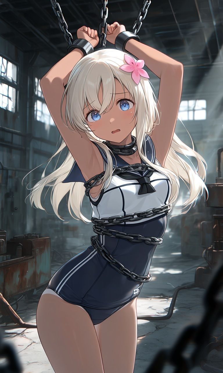 【艦〇れ】〇娘が触手におそわれる！戦艦、駆逐艦、アダルト、AI生成画像:500枚  衣笠  那珂  夕張  島風  雪風 サンプル画像 1
