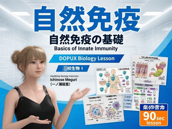 【▲20】パンチラガチャ★一ノ瀬廻里大学に進学し強豪予備校『DOPUX（ドピュックス』で生物I，IIを教える名物講師に！（Vol.063:自然免疫）