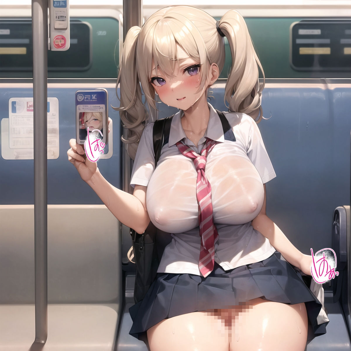 ノーパン美女と密着通勤!?ドキドキが止まらない満員電車!豪華CG350枚 画像9