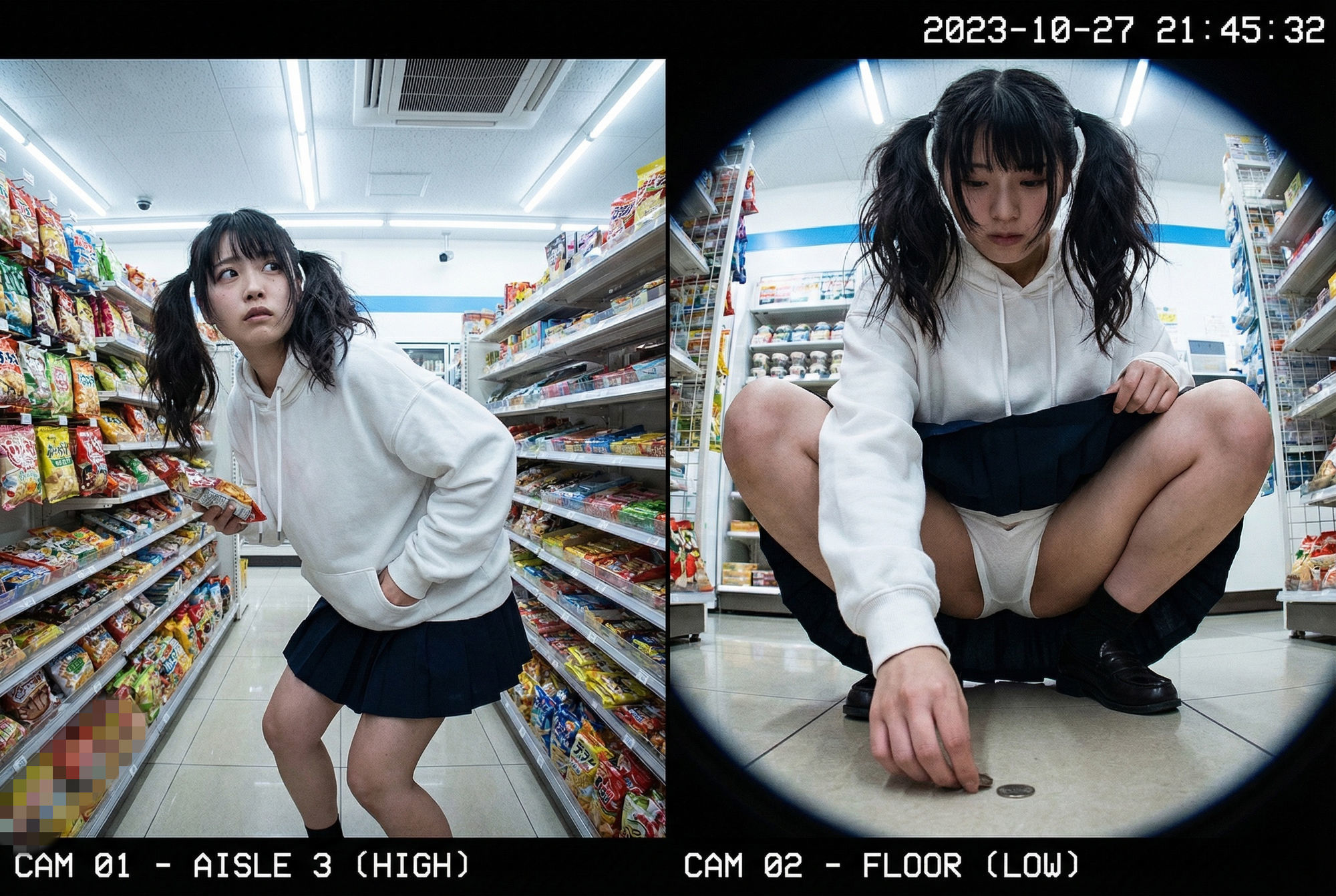 通常時→パンチラ 二画面パンチラ Vol.3【全71枚】 画像5