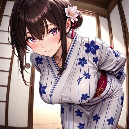 巨乳×浴衣 画像3