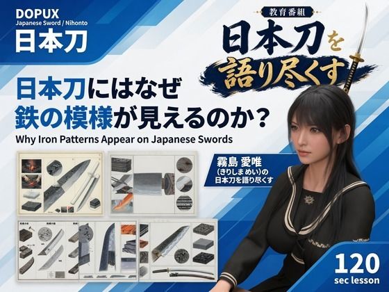 パンチラガチャ★霧島 愛唯（きりしま めい）『日本刀を語り尽くす』第1章-まず「日本刀とは何か」を知る（023-日本刀にはなぜ鉄の模様が見えるのか？）【Ozone_Layer】