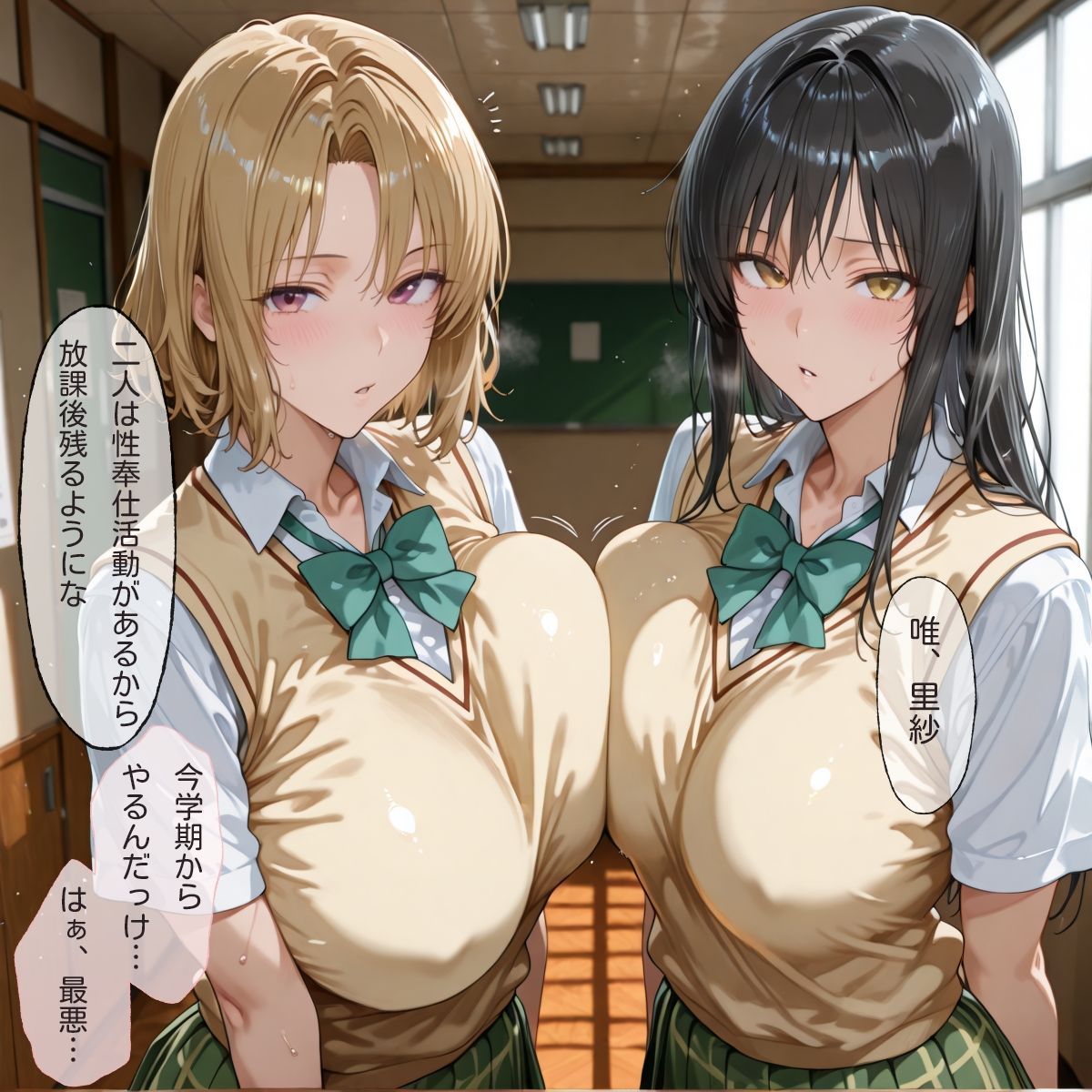 古◯川&籾◯ 放課後ご奉仕 画像1