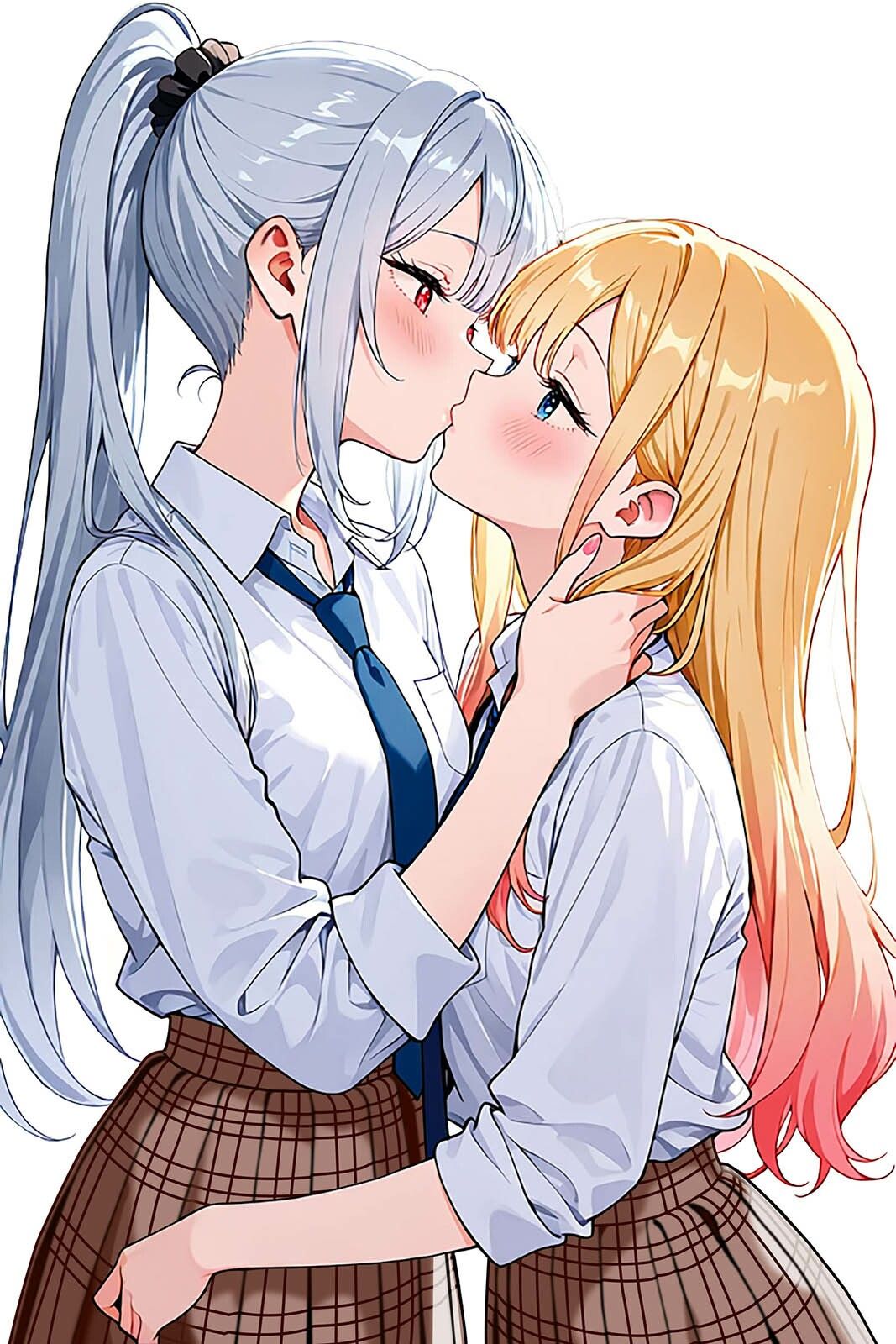 金髪・銀髪百合カップルは、イチャイチャしたい