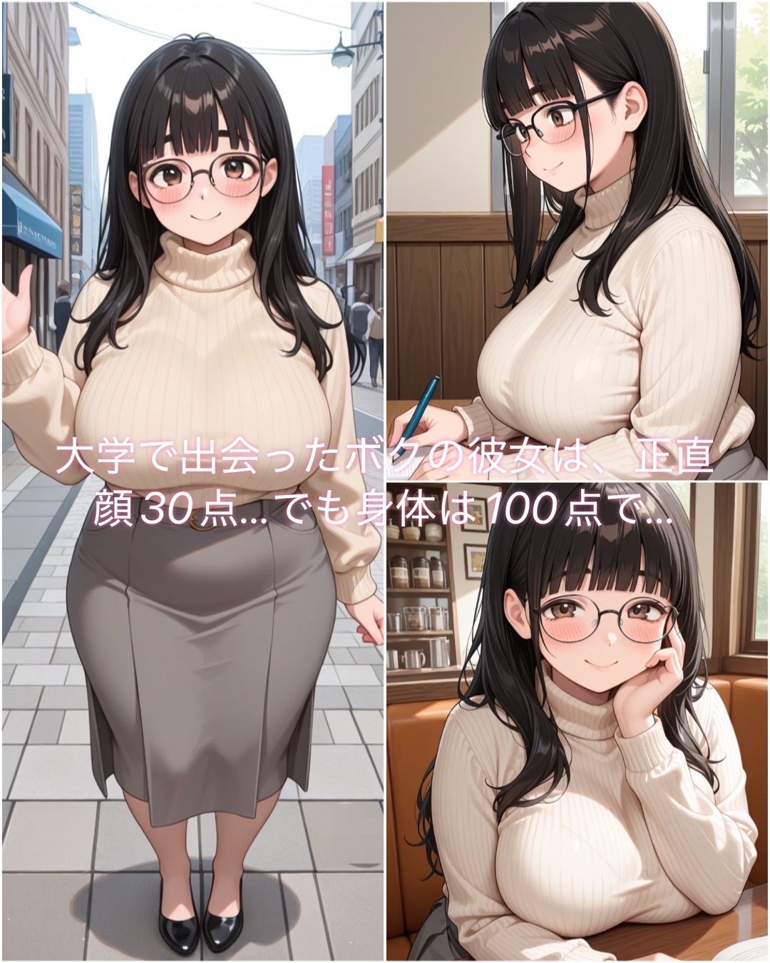 ボクの彼女は顔30点、身体100点、性欲は100000000点のドスケベ淫乱激エロ爆乳SEXモンスター(はーと)(はーと)(はーと)(はーと) R18CG集 画像1