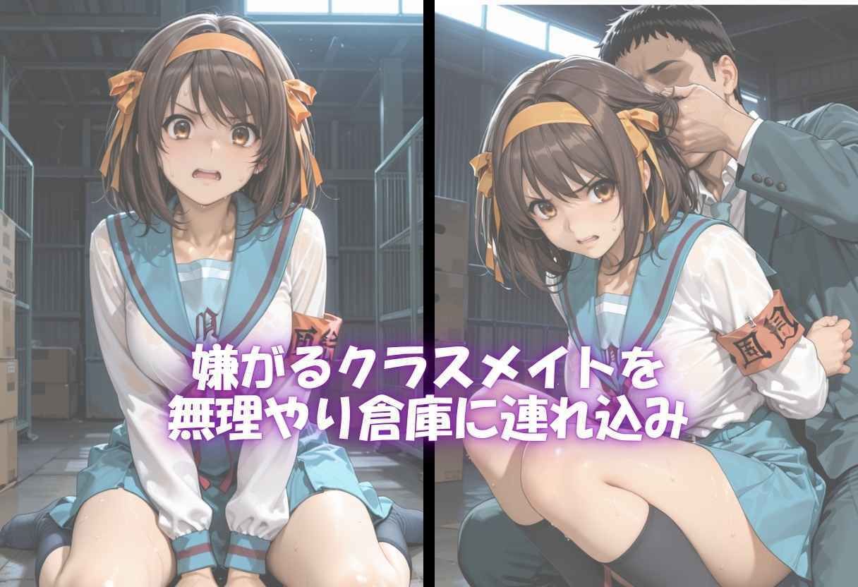 クラスの美女たちを倉庫に連れ込みハメ倒す 画像2