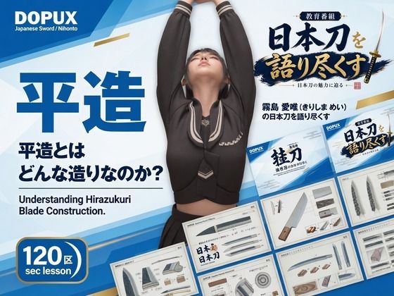パンチラガチャ★霧島 愛唯（きりしま めい）『日本刀を語り尽くす』第1章-まず「日本刀とは何か」を知る（018- 平造とはどんな造りなのか？）【Ozone_Layer】