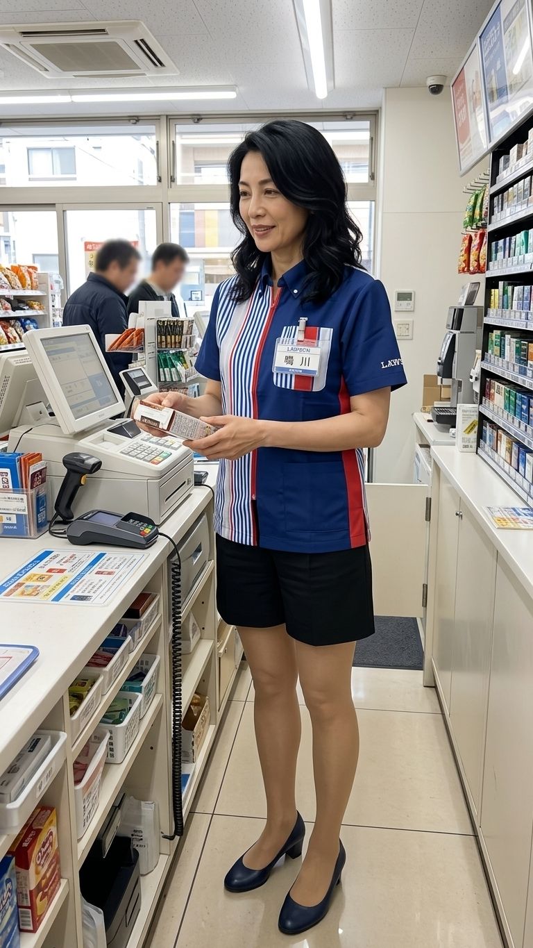 【コンビニの真面目そうなパート熟女、第三話】実は隠れ巨乳のムッツリスケベの貪欲オンナだった 画像1
