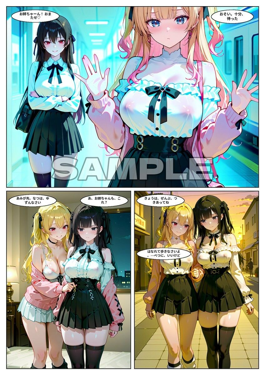 黒髪の姉と金髪の妹 〜姉妹まとめて全500枚〜 画像1