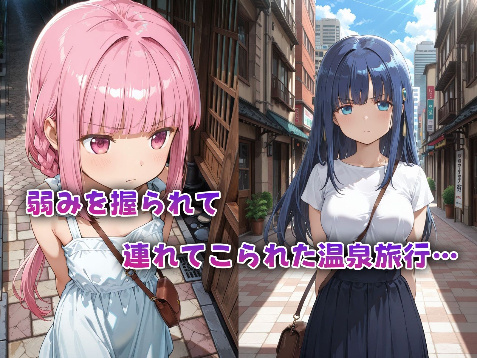弱みを握られて温泉旅行に…快楽に溺れてしまい、ちんぽに依存しました【いろは＆やちよ編】 画像1