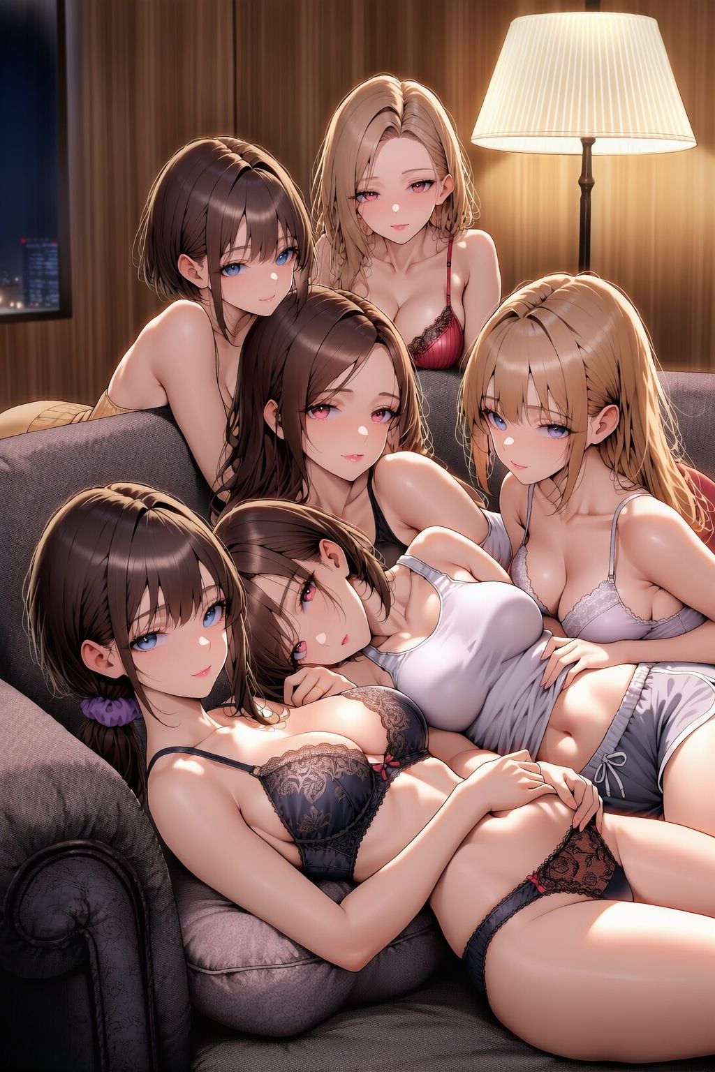 お姉さんとの集団ルームシェア 画像2
