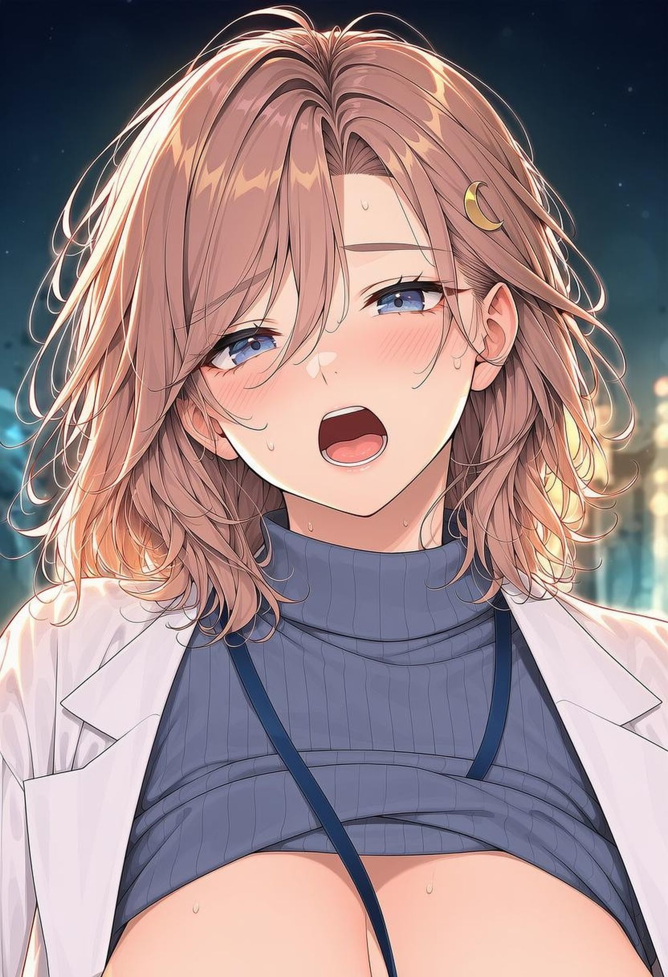 白衣の彼女と過ごす、秋の夕暮れとオフィスの夜 画像9