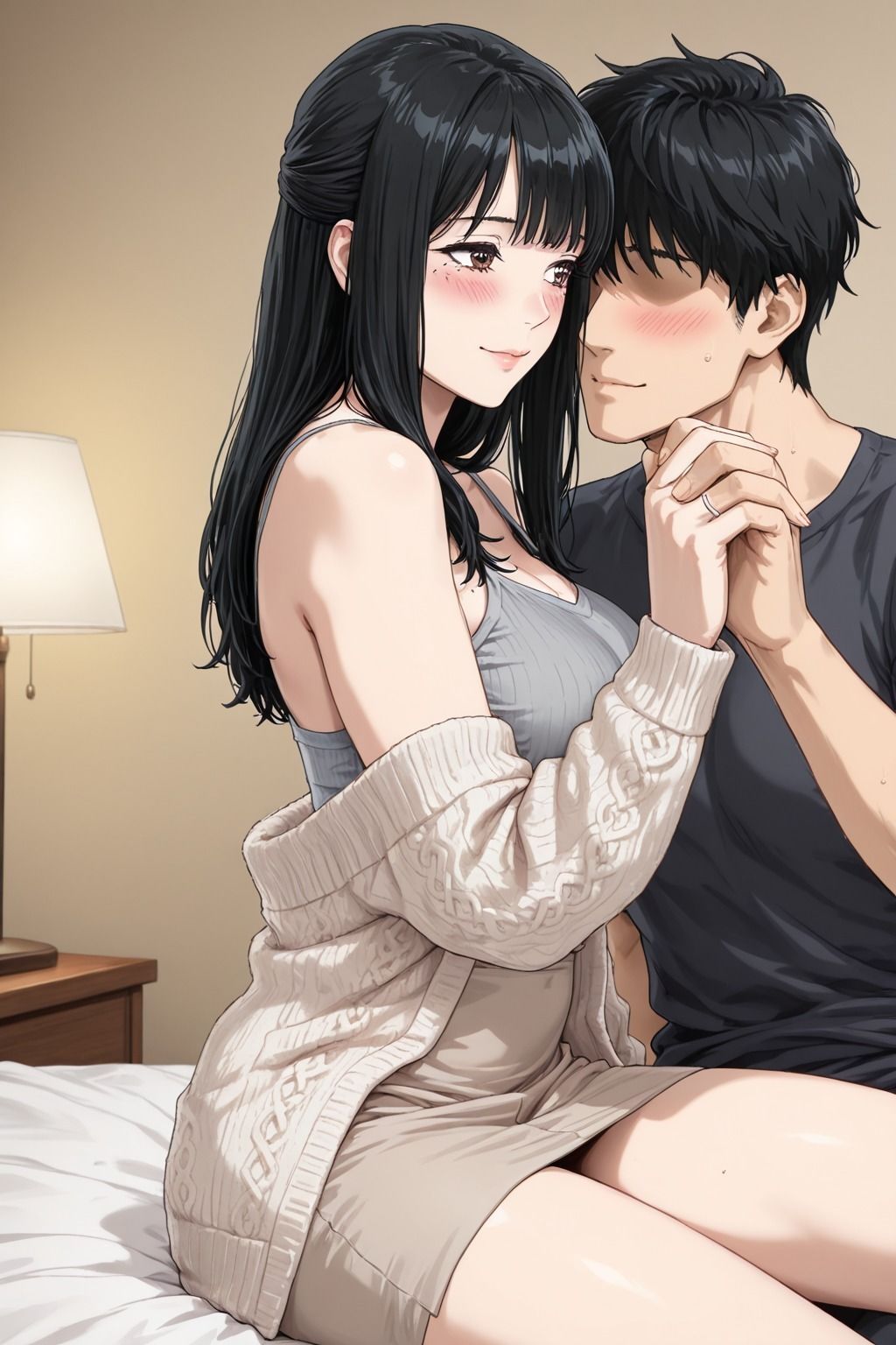 【AI生成】雨の夜から翌朝まで 〜人妻と隣人の記録〜 CG集 画像5