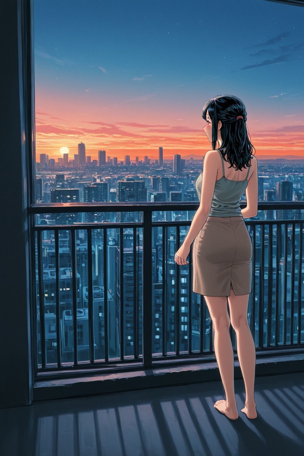 【AI生成】雨の夜から翌朝まで 〜人妻と隣人の記録〜 CG集 画像9