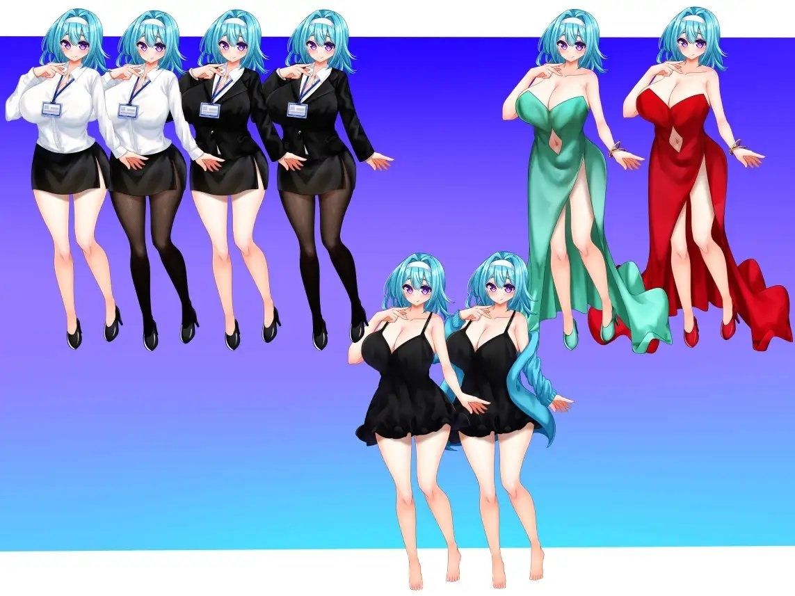 立ち絵素材 制服の女の子 HCGセット5 画像4