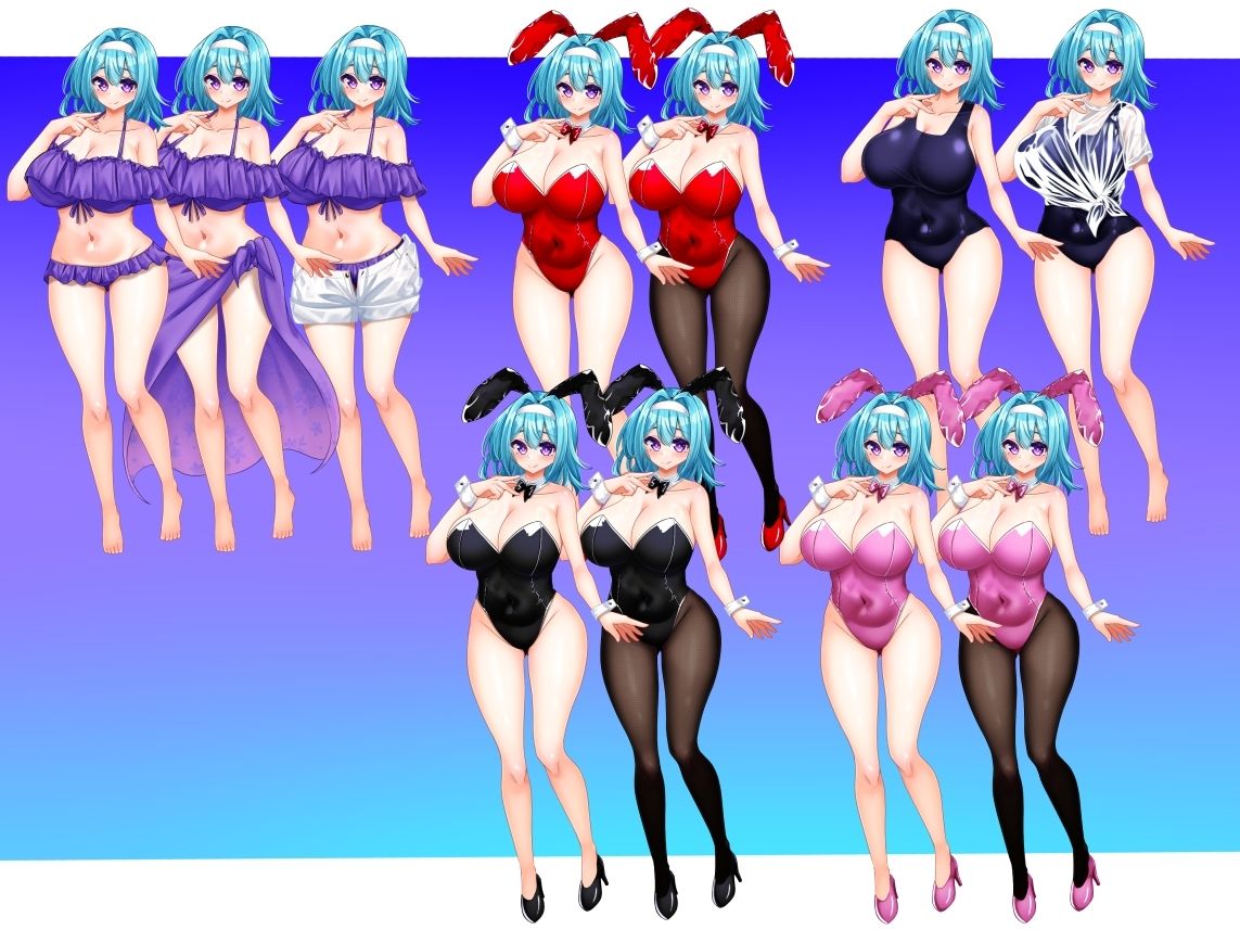 立ち絵素材 制服の女の子 HCGセット5 画像5