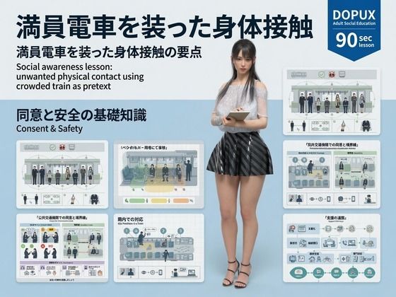 【△20】パンチラガチャ★二階堂 沙耶 大学に進学し強豪予備校『DOPUX（ドピュックス）』で社会人向け講座（性犯罪）を教える名物講師に！（Season 2 Vol.009:満員電車を装った身体接触）