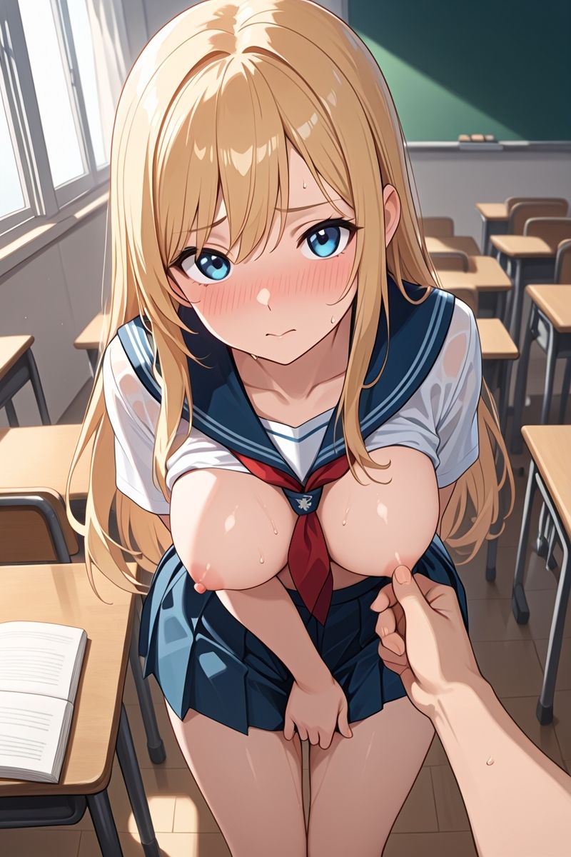 金髪ロングと茶髪ミディアムの美少女ふたり。制服が彩る、ずっと眺めていたい学校生活 画像2