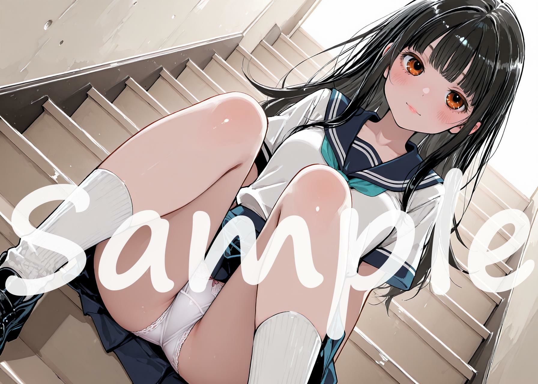 無防備なおんなのこたちのパンチラ/パンモロ イラスト集 画像2
